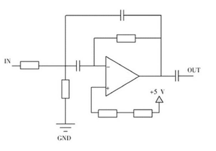 實(shí)際搭建的濾波器電路