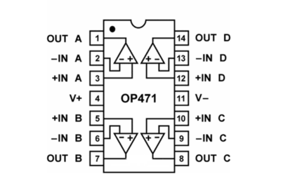 OP471高速度低噪聲四運(yùn)算放大器